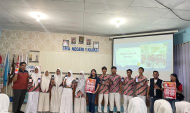 TELKOMSEL BRANCH PANGKALAN BUN SOSIALISASIKAN KOMPETISI TRYOUT UTBK SNBT 2024 DI SMAN 1 KUMAI