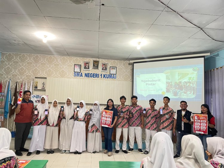 TELKOMSEL BRANCH PANGKALAN BUN SOSIALISASIKAN KOMPETISI TRYOUT UTBK SNBT 2024 DI SMAN 1 KUMAI
