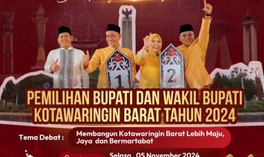" KEMERIAHAN MENYAMBUT DEBAT PUBLIK PERTAMA PILKADA KOBAR : PERSIAPAN DEBAT DI GRAND STUDIO METRO TV JAKARTA DITARGETKAN SEMPURNA "  