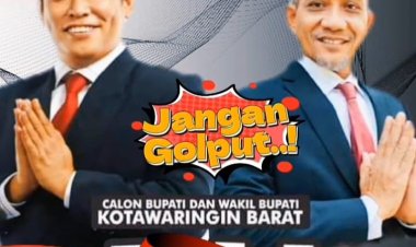 " GOLPUT BUKAN PILIHAN! RAHMAT HIDAYAT : AYO KE TPS KARENA SUARA ANDA MENENTUKAN ARAH UNTUK MASA DEPAN KOBAR YANG LEBIH BAIK " 