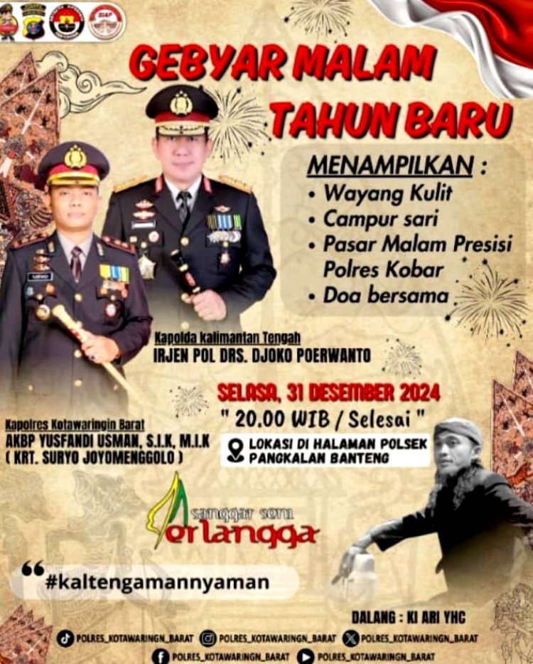 " SPEKTAKULER ! PESONA WAYANG KULIT DAN CAHAYA 1000 LAMPION HIASI GEBYAR MALAM TAHUN BARU 2025 DI PANGKALAN BANTENG " 