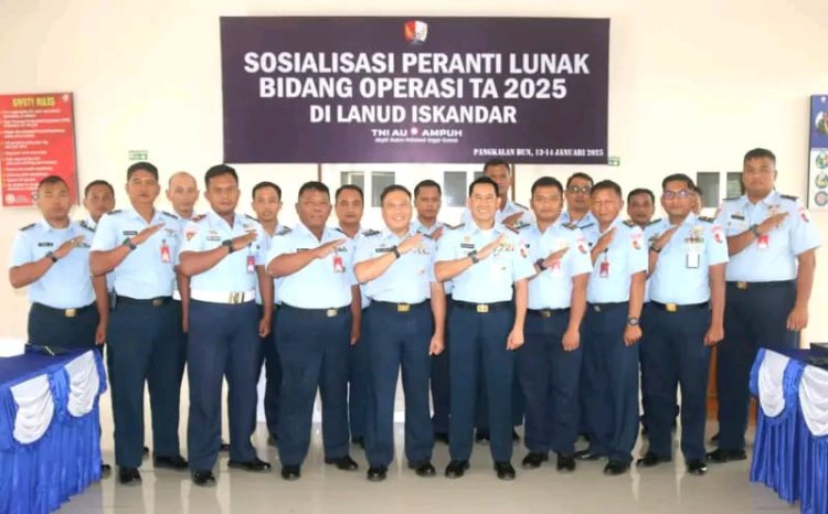 " SINERGI TEKNOLOGI DAN PROFESIONALISME : LANUD ISKANDAR DORONG TRANSFORMASI DIGITAL MELALUI SOSIALISASI PERANTI LUNAK OPTIMALKAN KEDAULATAN UDARA NASIONAL " 