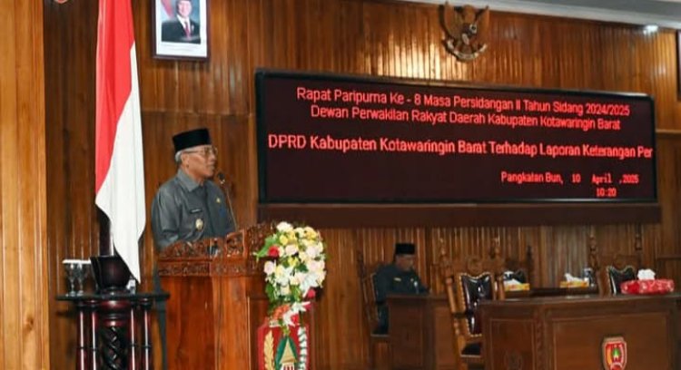 " WAKIL BUPATI SUYANTO HADIRI RAPAT PARIPURNA DPRD TERKAIT REKOMENDASI LKPJ 2024: APRESIASI SINERGI LEGISLATIF - EKSEKUTIF DALAM MENDORONG PEMBANGUNAN KOBAR " 