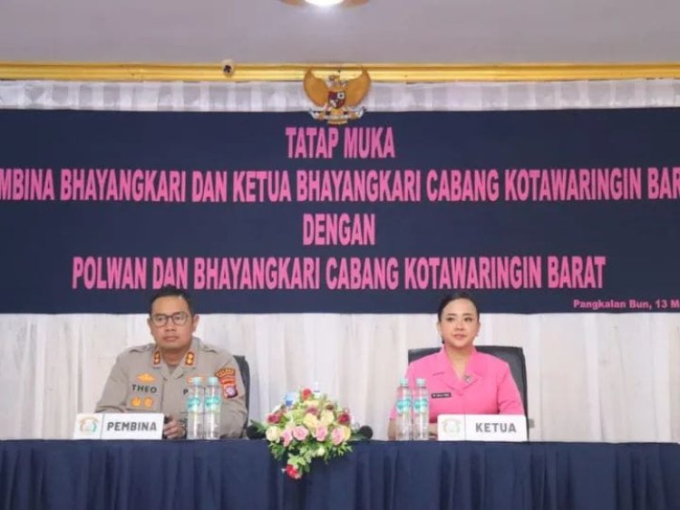 " KAPOLRES KOBAR DAN KETUA BHAYANGKARI BANGUN SINERGI DAN CITRA POSITIF POLRI LEWAT TATAP MUKA INSPIRATIF " 