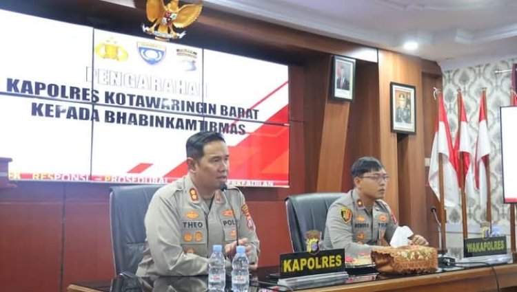 " KAPOLRES KOBAR BANGKITKAN SEMANGAT BHABINKAMTIBMAS : JADI GARDA TERDEPAN KETAHANAN PANGAN DAN STABILITAS SOSIAL " 