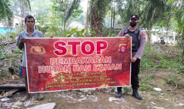 “ POLSEK PANGKALAN BANTENG GENCARKAN PATROLI DAN EDUKASI : BANGUN GERAKAN WARGA SIAGA KARHUTLA ”